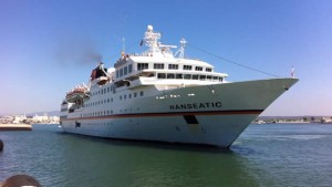 Hanseatic encerra temporada de navios no porto de Ilheus. Foto divulgação