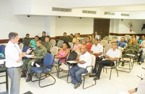 Foi sediado no auditório da Justiça Federal reunião entre policiais da CIPPA e fiscais da Superintendência de Meio Ambiente - Foto Clodoaldo Ribeiro.