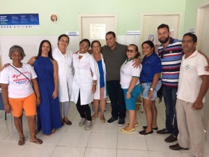 Prefeito e secretßrio de Infraestrutura na UBS Oseas Peixoto (SESP)