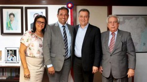 Deputada estadual Ângela Sousa, prefeito Mário Alexandre, governador Rui Costa e o deputado federal Paulo Magalhães. 