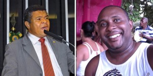 O deputado federal Valmir lamenta a morte do trabalhador quilombola em Simões Filho - Montagem do JC.