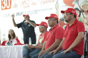 Os políticos Valmir, Jacó e Suíca foram escolhidos pelo MST para representar o movimento no pleito de 2018 - FOTOS Jonas Santos.
