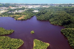 Imagem aérea da represa do Iguape - Foto José Nazal. 