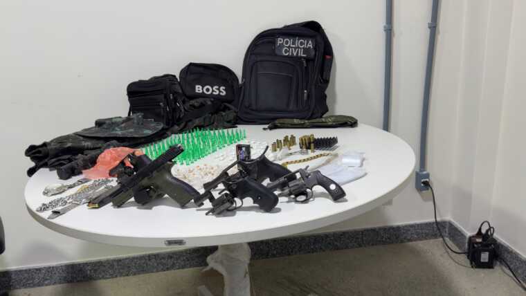 Forças de segurança apreendem armas, drogas e munições em operação integrada no município de Ibirapitanga