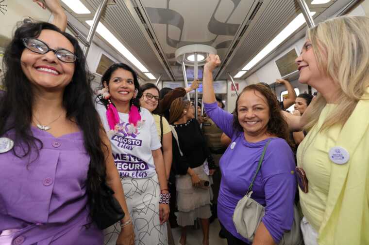Estado da Bahia lança campanha Agosto Lilás com Vagão das Mulheres no metrô de Salvador