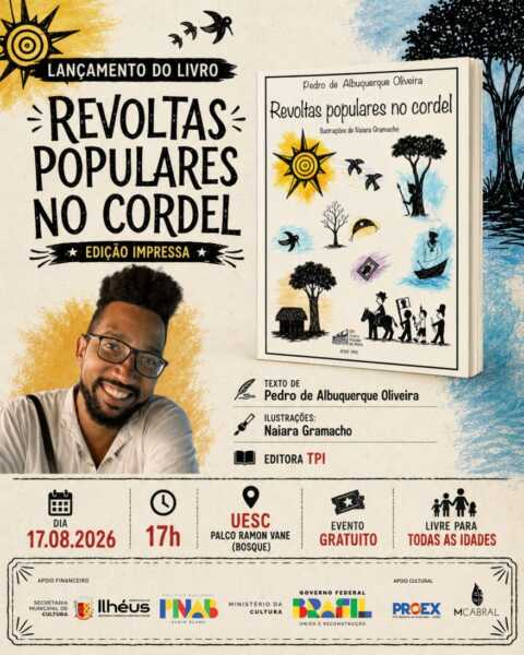 Livro “Revoltas Populares no Cordel” ganha edição impressa e lançamento será nesta segunda (17), na UESC