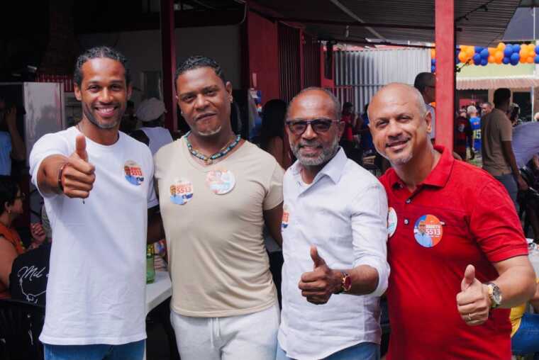 Bebeto almoça com moradores do Vilela e relembra participação na formação do bairro