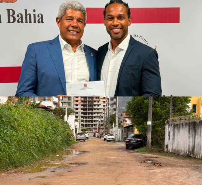 Maurício Galvão leva ao governador pedido de pavimentação da Rua Praia Dourada, em Ilhéus